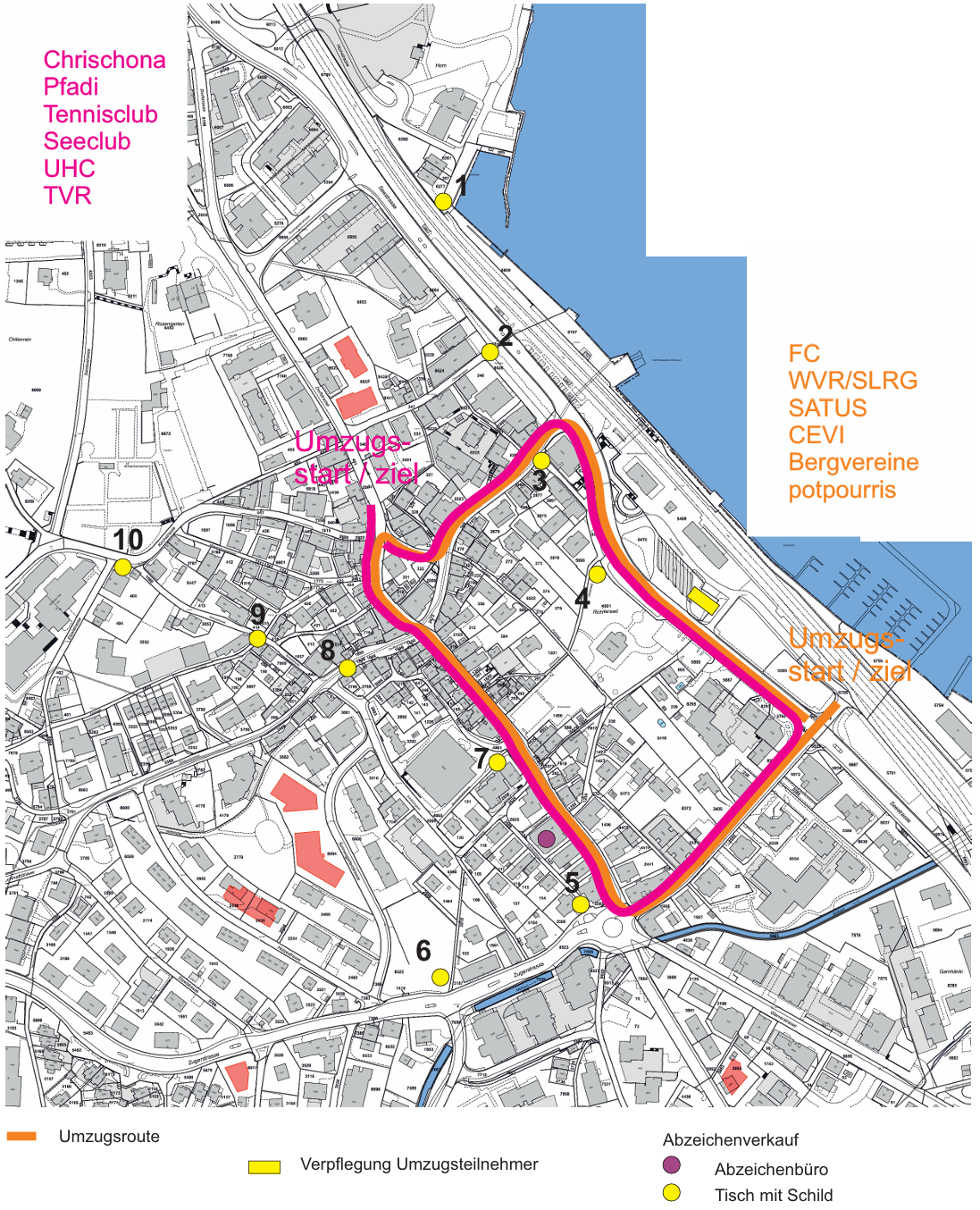 Umzugsroute 2Startpunkte